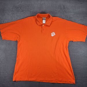 Heisman Orange Polo Shirt Clemson Tigers Reebok‎ Logo Athletic Football XL